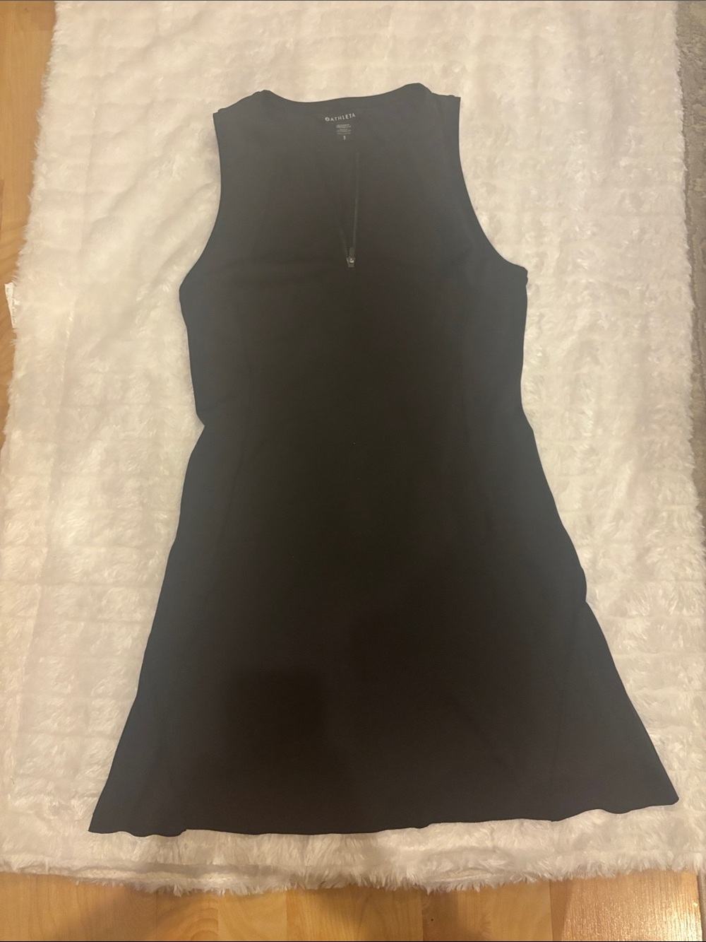 Athleta Black Sleeveless A-Line Dress